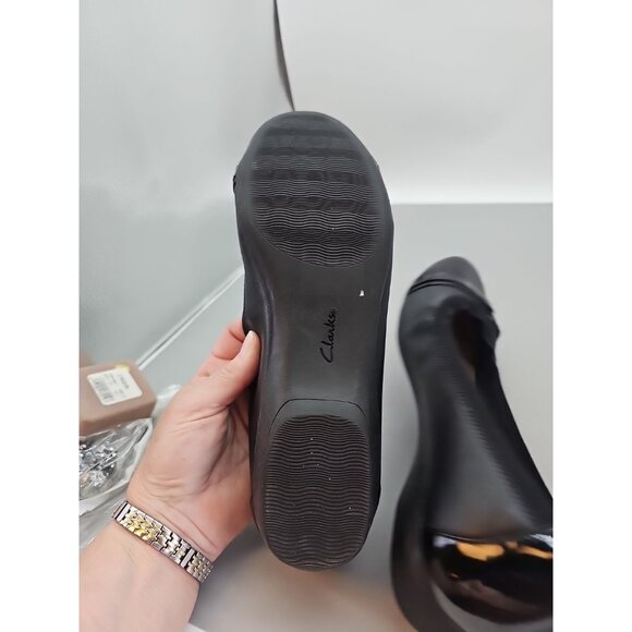 Clarks Collection Women's 10  Wide Black Blanche West Cushion Shoes Ballet Flats - Picture 5 of 6